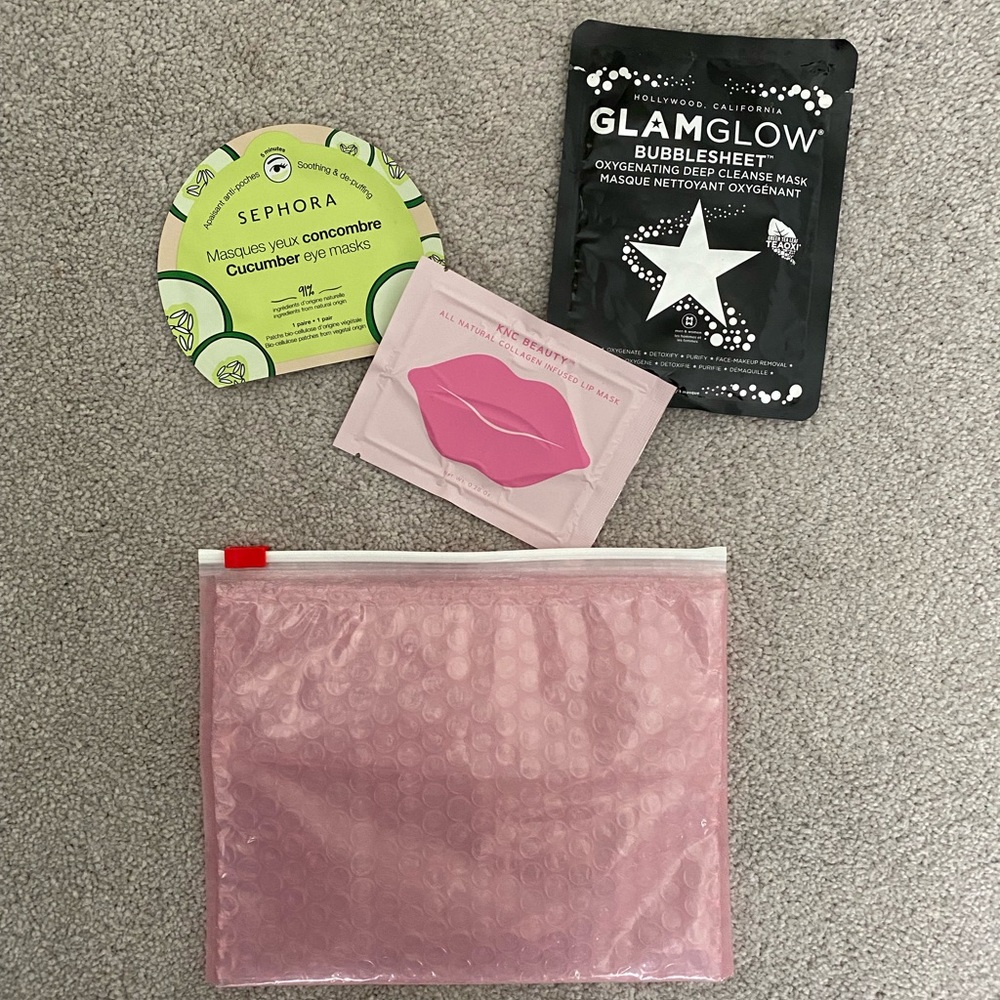 Glossier Bag & Masks